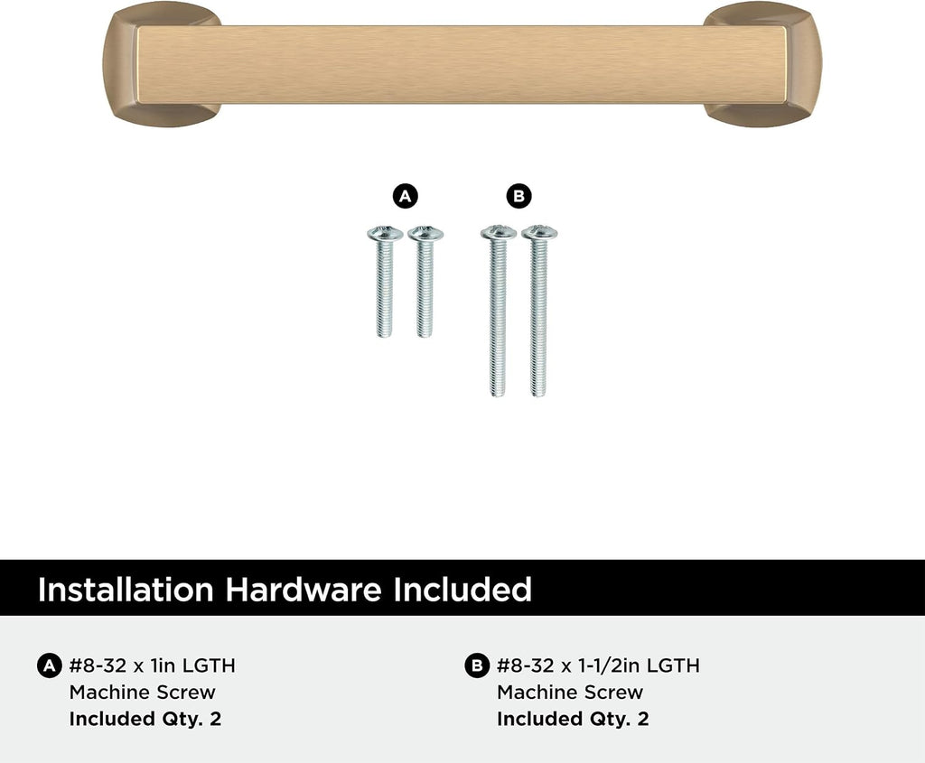Amerock Hybridize 3-3/4 inch (96mm) Center-to-Center Champagne Bronze Cabinet Pull - 25 Pack