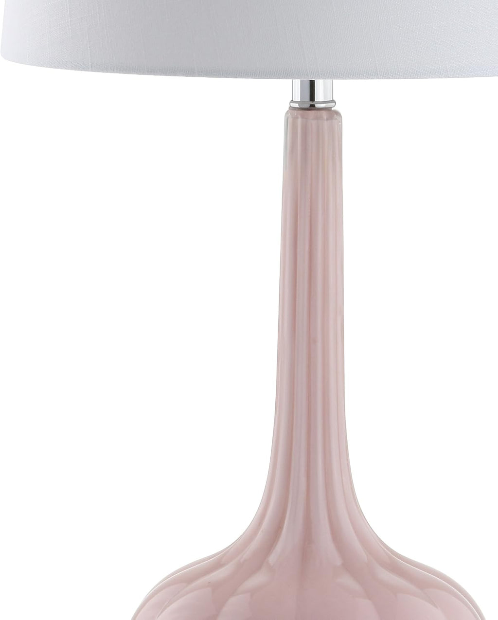 Eyely EYL1079A-SET2 Manhattan 28.5' Glass Teardrop LED Table Lamp for Reading Room, Living Room, Office, Bedroom, Contemporary, Transitional, Pink (Set of 2)
