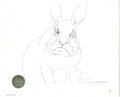 Watership Down 1978 Production Animation Cel Drawing of Woundwort with Linda Jones Seal and Certificate of Authenticity 005-014
