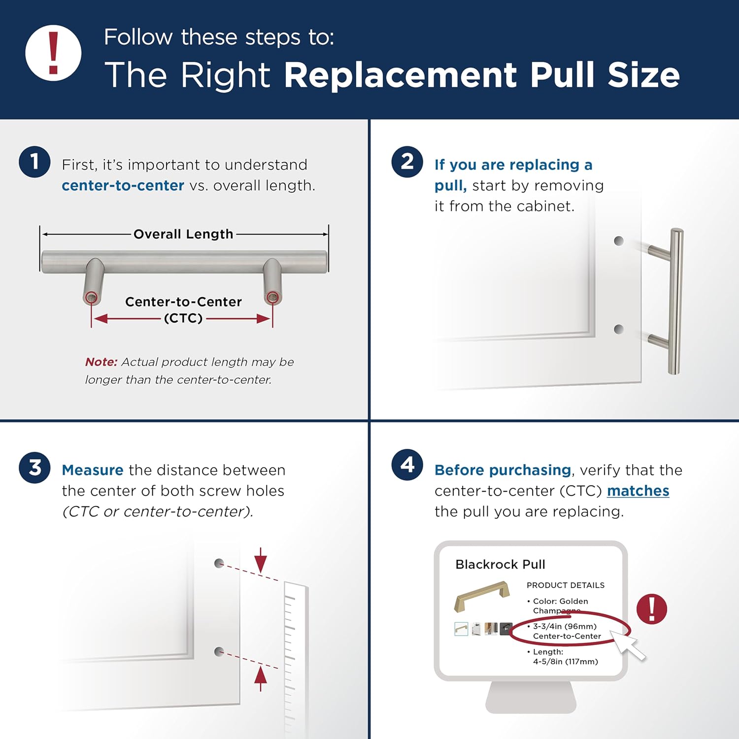 Amerock Hybridize 3-3/4 inch (96mm) Center-to-Center Champagne Bronze Cabinet Pull - 25 Pack