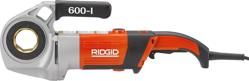 RIDGID 44918 Model 600-I Hand-Held Power Drive Kit, Pipe Threading Machine and 1/2-Inch to 1 1/4-Inch 11-R NPT Pipe Threading Die Heads with Carrying Case