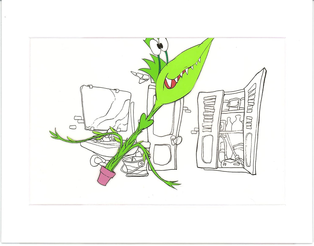 Little Shop of Horrors Junior Monster from Marvel Original Production Animation Cel 1991 b5598