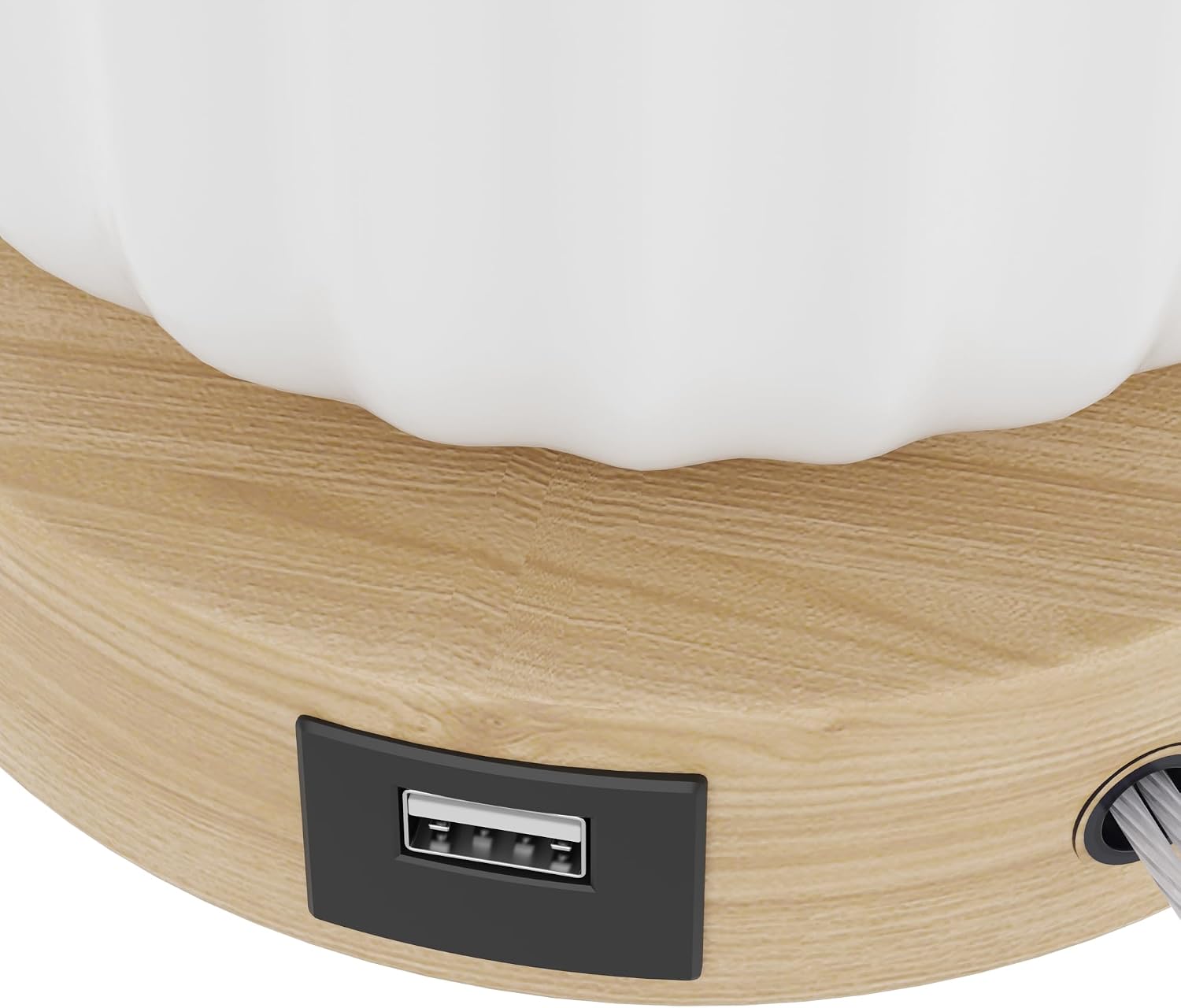 Maxax 28' Ceramic Table Lamps Set of 2, White Modern Nightstand Lamp with USB Charging Port, 3 Way Dimmable Bedside Lamp with Linen Shades for Bedroom, Living Room and Office