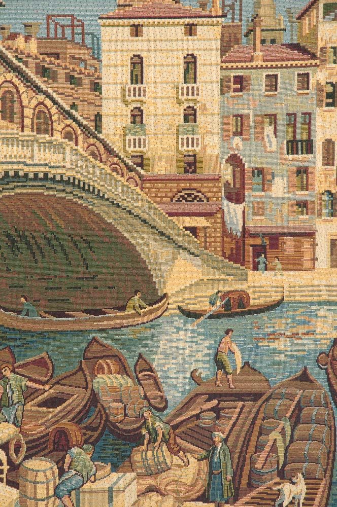 C Charlotte Home Furnishings Inc Ponte di Rialto Tapestry Wall Hanging | Viscose Cotton and Polyester Blend Wall Art | 26 in. x 39 in. | Home Decor Accents | Inspired by Alberto Passini