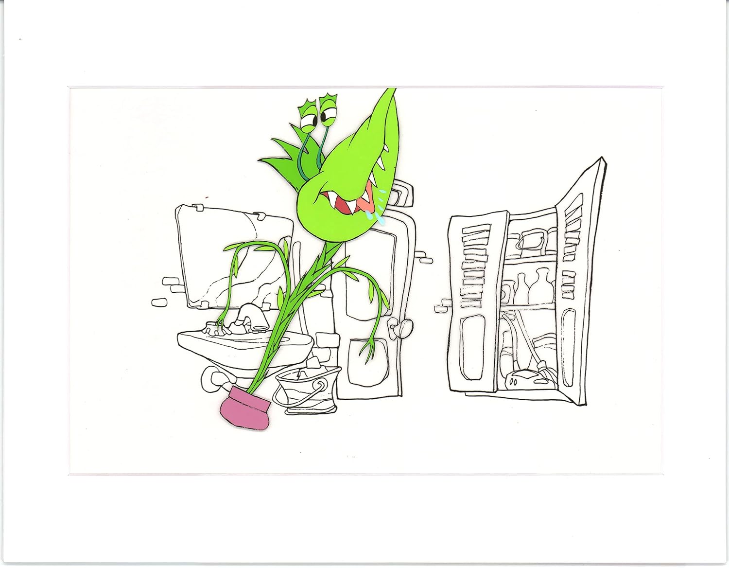 Little Shop of Horrors Junior Monster from Marvel Original Production Animation Cel 1991 b5606
