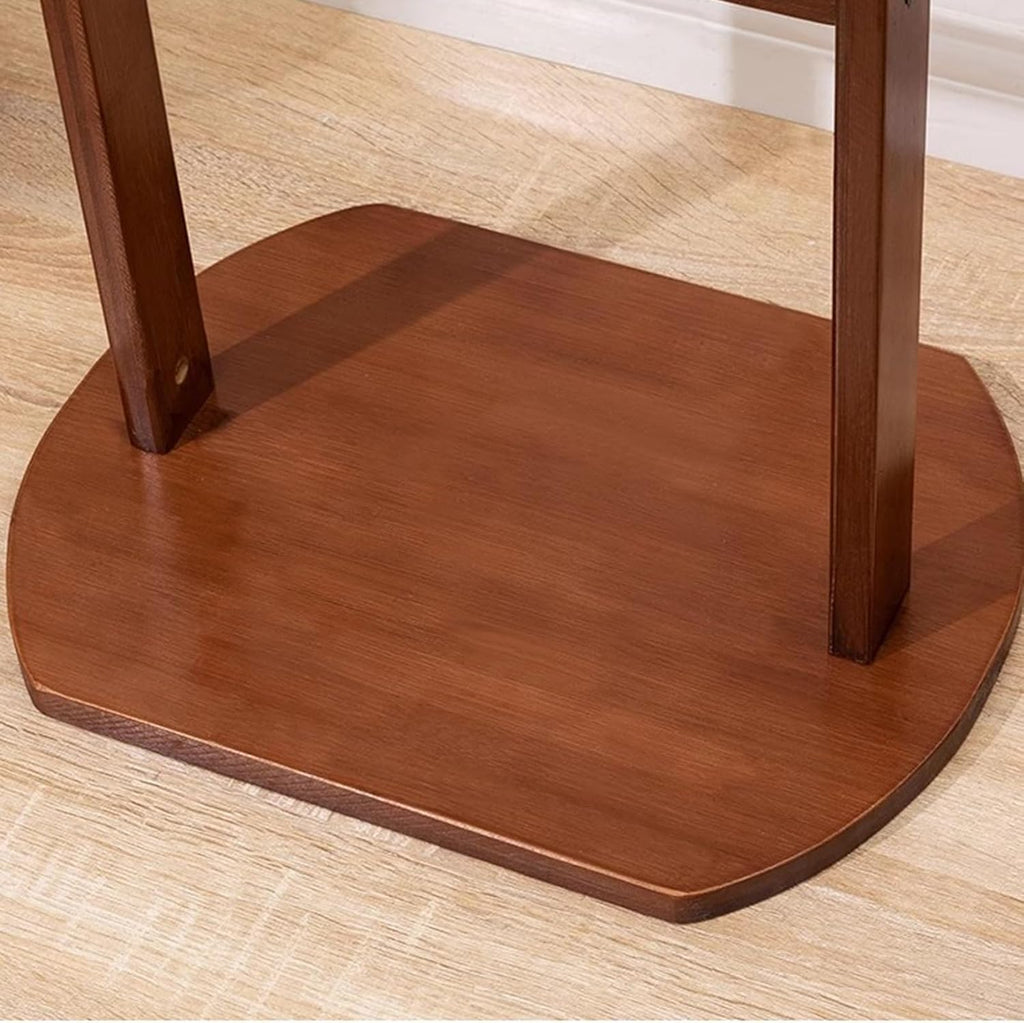 Garment Rack Bamboo Clothing Rack Corner Coat Rack Stand Hall Trees Free Standing Clothes Hanging Rail With Shelves And 4 Hooks For Entryway Bedroom Living Room, 40X30X162CM(Color:Brown)
