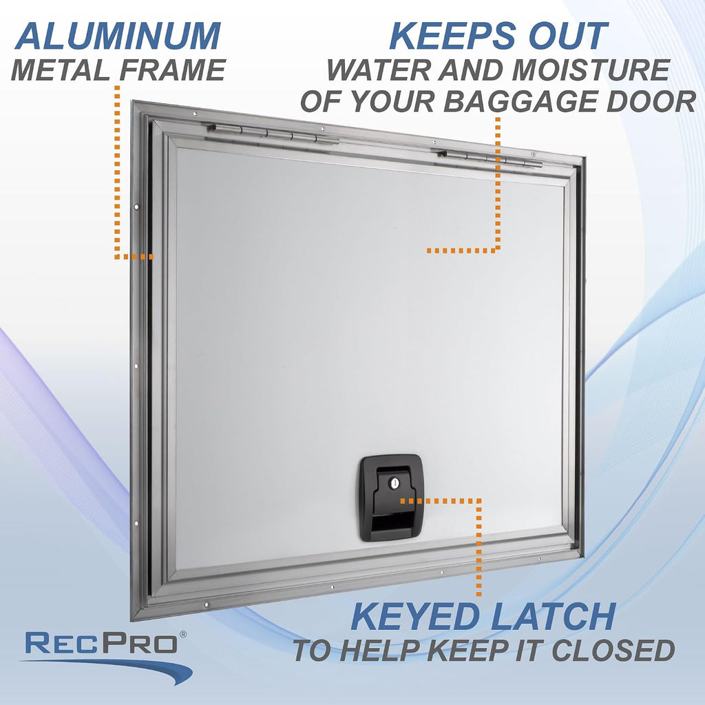 RecPro Square RV Baggage Door | Compartment Storage | RV Storage | Trailer Storage | Camper Storage (36' W x 24' H) | Made in America