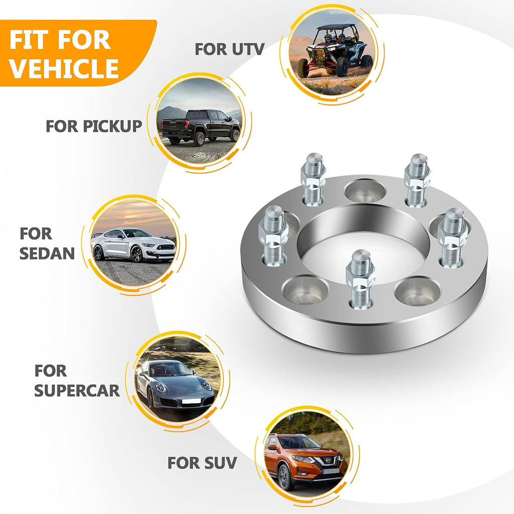 OCPTY 4PCS 5x5.5 to 6x5.5 Wheel Adapters 2 inch 1/2' Studs 108mm Hub Bore Forged Hub Centric Wheel Adapters 5 Lug fit for B1500 for Bronco for CJ3 for CJ5 for CJ5A for CJ6 for CJ6A