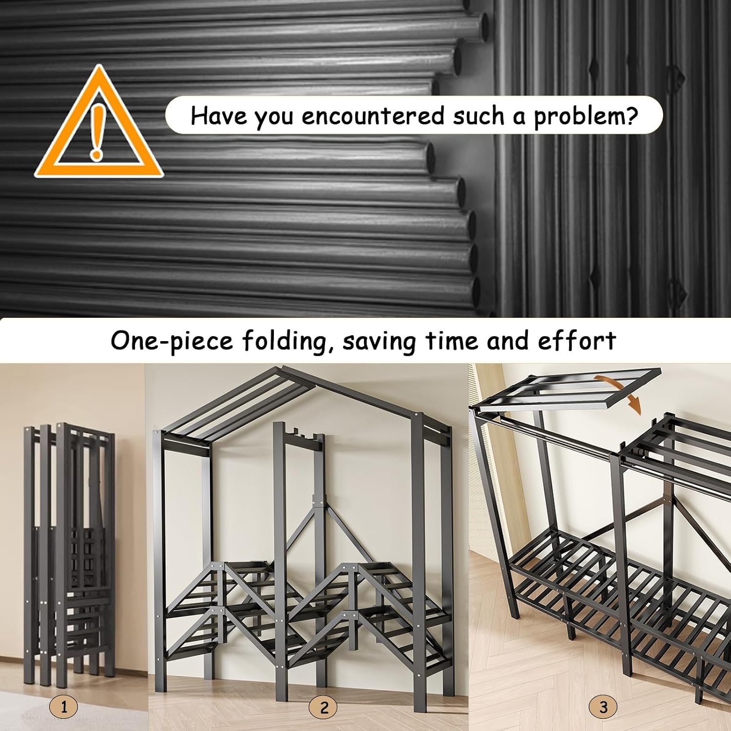 Wardrobe Clothes Organizer - Heavy Duty Portable Wardrobe Closet Rack Foldable Clothe Rack With Cover Freestanding Garment Rack For Hanging Clothes Large Capacity Enclosed Metal Clothing Rack(150*52*1
