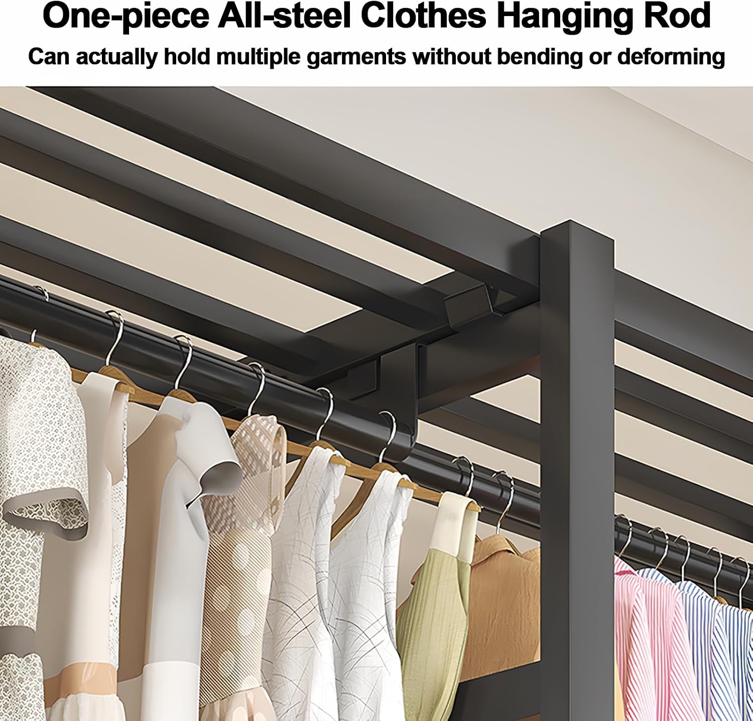 Foldable Clothe Rack with Cover, Portable Wardrobe Closet for Bedroom, Garment Rack for Hanging Clothes, Organizer Storage Closet for Bedroom(Grey1,127cm/50inch)