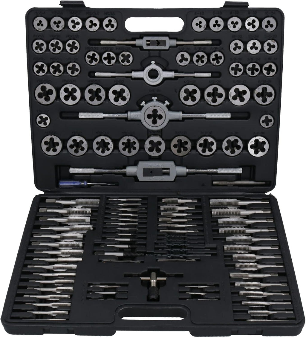 AB Tools 115pc Metric MM + Imperial UNF UNC Pipe Thread Tap and Die Rethreader Set