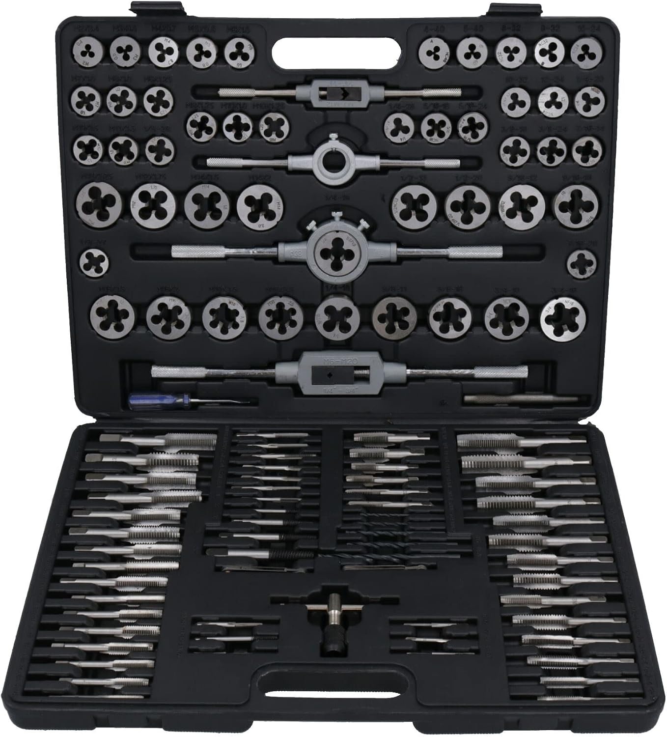 AB Tools 115pc Metric MM + Imperial UNF UNC Pipe Thread Tap and Die Rethreader Set