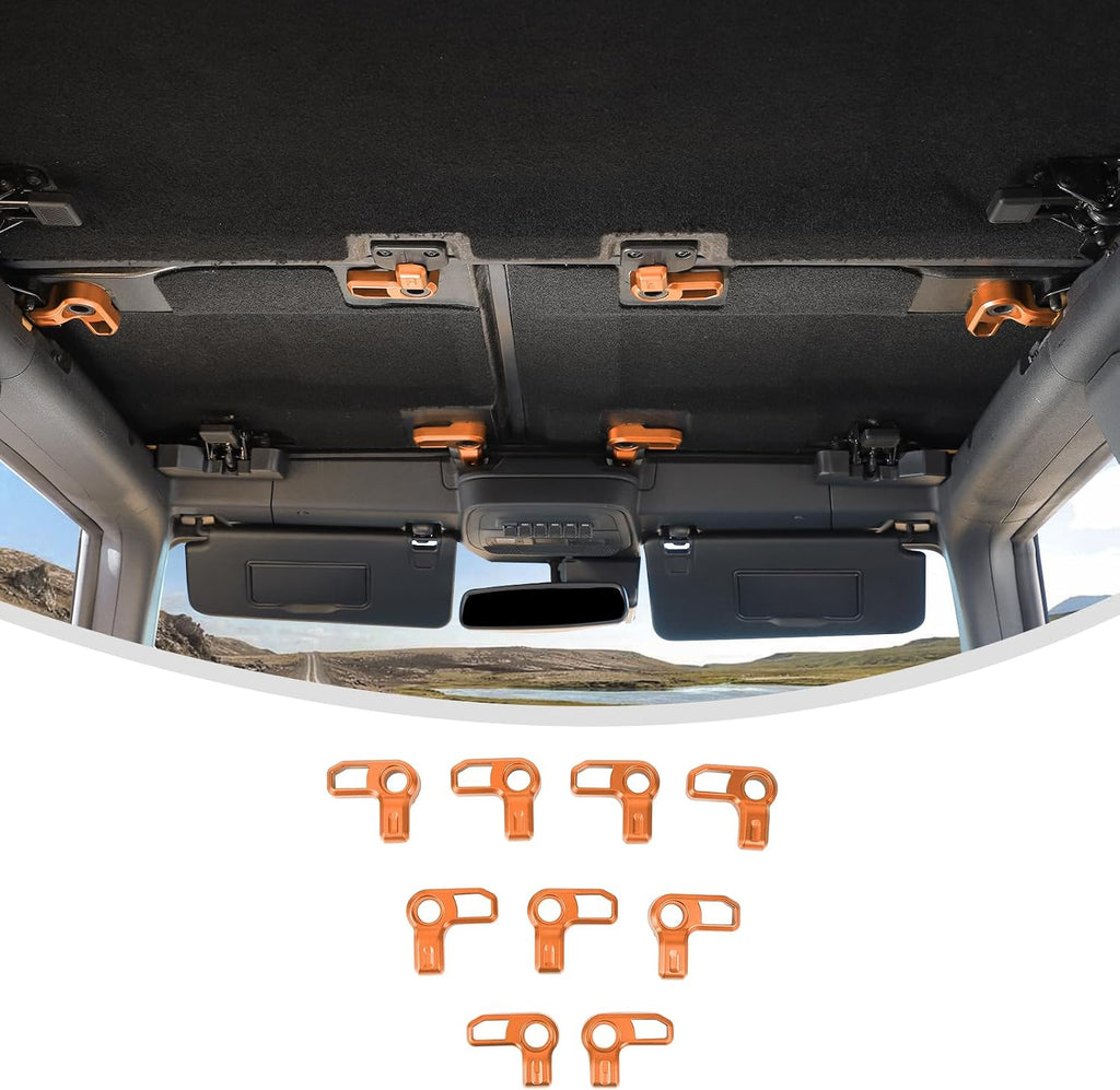 Linskip Freedom Panel Latches for 2021-2025 Ford Bronco & Bronco Raptor 4Door, Hard top Removal Switch Handles for Bronco Interior Accessories(Orange)