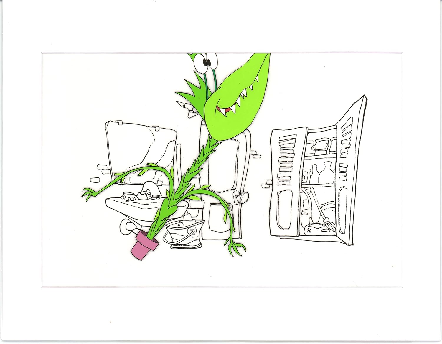 Little Shop of Horrors Junior Monster from Marvel Original Production Animation Cel 1991 b5602
