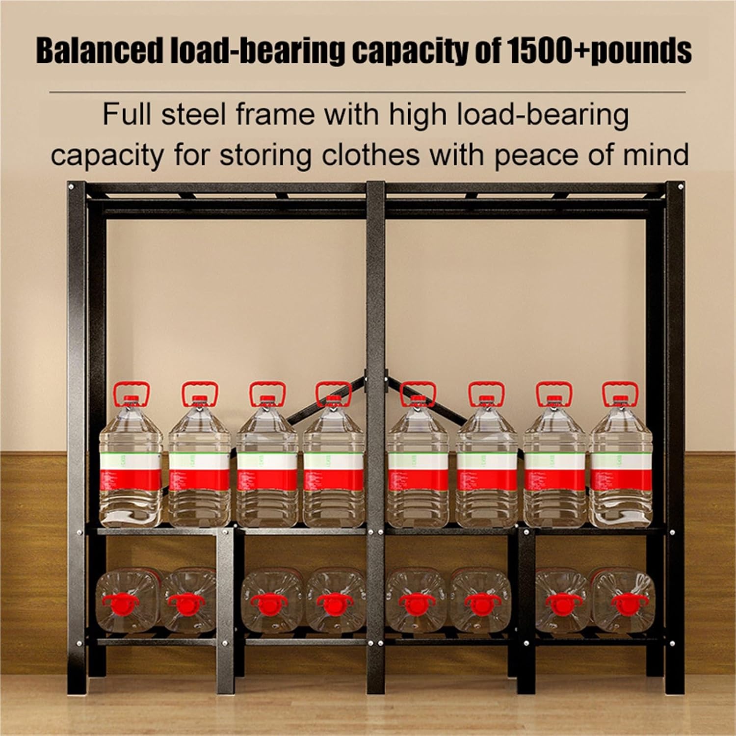 Portable Closet Rack Heavy-Duty Foldable Garment Racks With Cover, Freestanding Hanging Clothes Storage Wardrobe For Bedroom, Wardrobe Closet Coat Storage Garment Racks System(130 * 50 * 170CM)