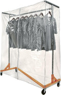 Commercial Grade Garment Orange Base Z-Rack with Cover Supports & Vinyl Cover