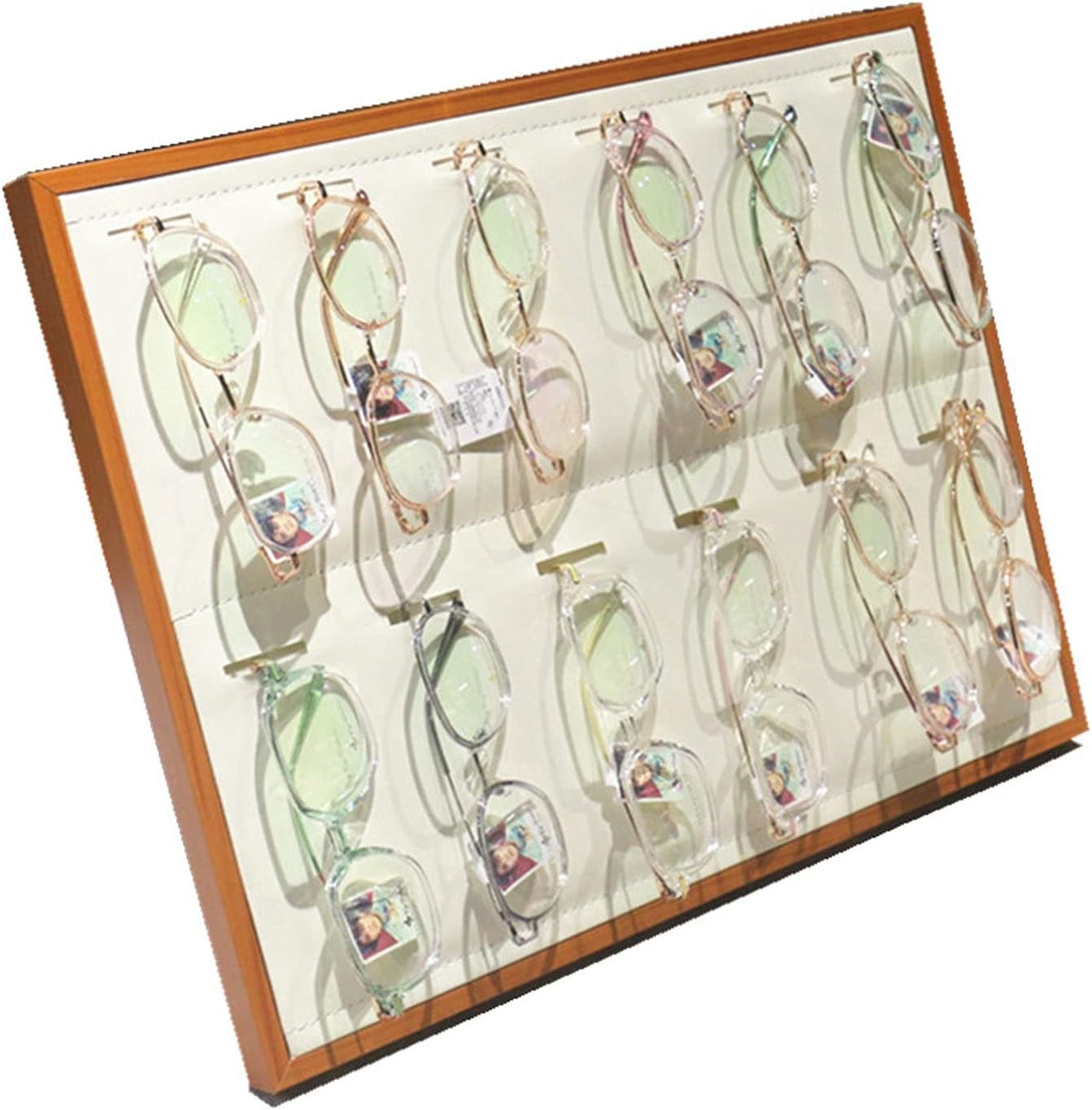Eyeglass Displays 12/16/18 Piece Sunglass Eyewear Eye Wear Display Tray Case Stand Sunglasses Storage Organizer Eyeglasses Display Case Eyewear Storage Display Risers(A)