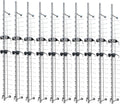 10Pcs Aluminum Sunglass Holder with Lock Wall-Mounted Sunglasses Rack Organizer Storage Eyewear Glasses Display Stand Eyeglass Decorative Display Rod,Hold 18 Frames