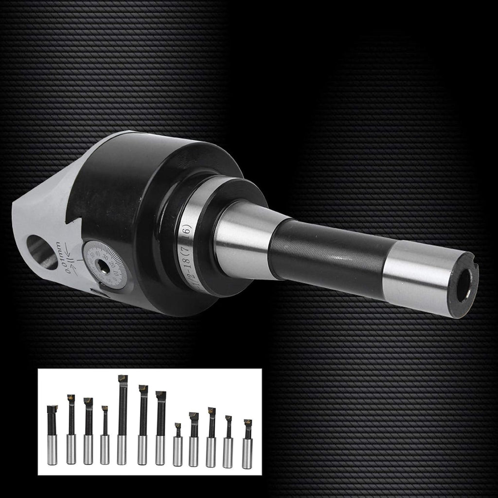 Boring Head Set, 40CR Imperial CNC Milling Tools Kit Including F1-3/4 in Boring Head, R8-1-1/2-18 (7/16) Boring Bar and 3/4in Boring Cutter Set