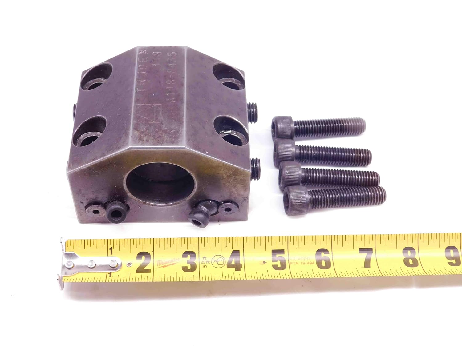 1 1/2 ID Boring BAR Lathe Turret Tool Holder Block 45mm X 80mm Bolt Hole Pattern - DM0797BY4