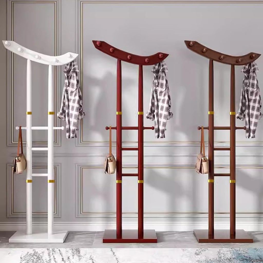 Portable Bamboo Clothing Rack - Freestanding Garment Stand for Laundry, Guest Room, Apartment & Entryway - Stylish & Space-Saving Organizer for Clothes & Accessories