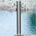 Generic Stainless Steel Garden Water Column with Faucet for Washing and Watering, Outdoor Water Tap Anti-Freezing Fountain and Hose Stand, 20.5×86CM