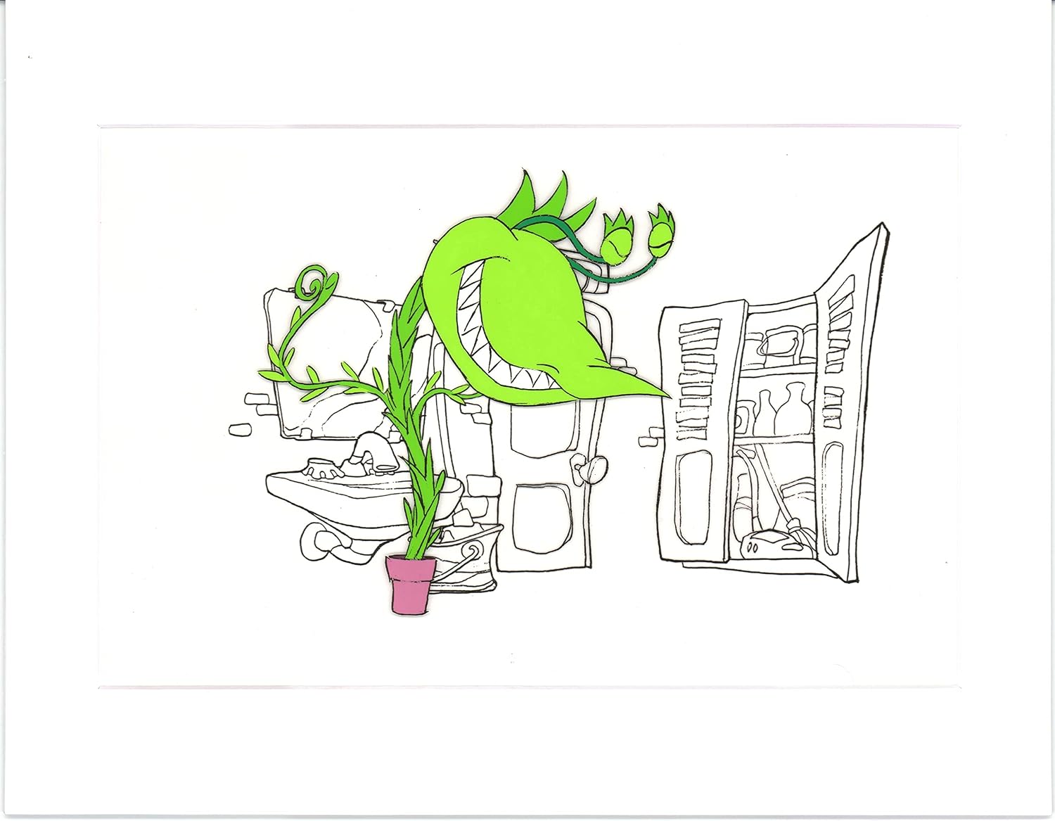 Little Shop of Horrors Junior Monster from Marvel Original Production Animation Cel 1991 b5592