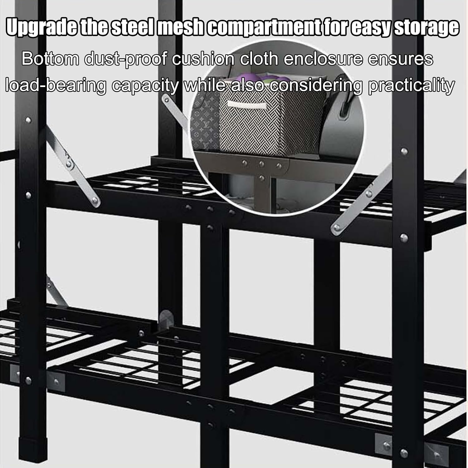 Foldable Portable Wardrobe Closet With Cover, Portable Closet,Heavy Duty Clothing Rack For Hanging Clothes,Wardrobe Closeting,Easy Installation