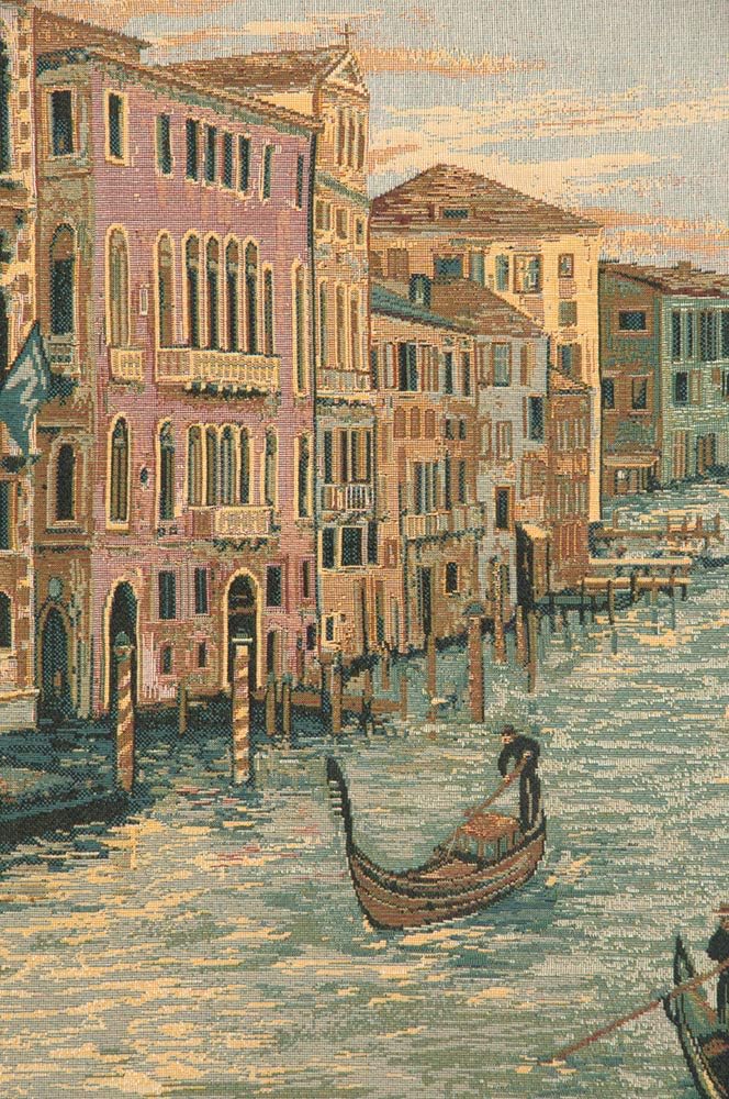 Charlotte Home Furnishings Italian Tapestry Wall Hanging 26 x 46 in Grand Canal Wall Art Woven Boho Tapestry for Bedroom Aesthetic Living Room and Home Decor European Soft Cotton Jacquard Woven