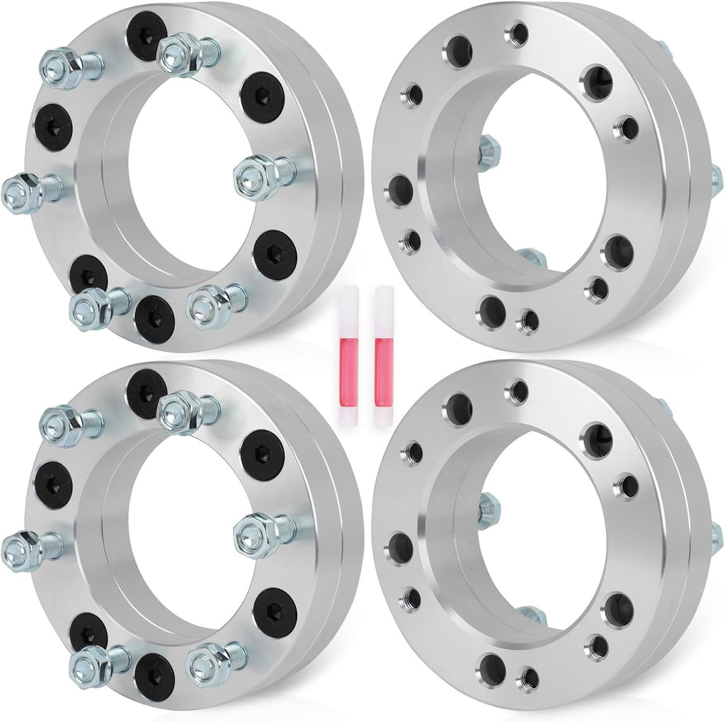 OCPTY 4PCS 5x5.5 to 6x5.5 Wheel Adapters 2 inch 1/2' Studs 108mm Hub Bore Forged Hub Centric Wheel Adapters 5 Lug fit for B1500 for Bronco for CJ3 for CJ5 for CJ5A for CJ6 for CJ6A