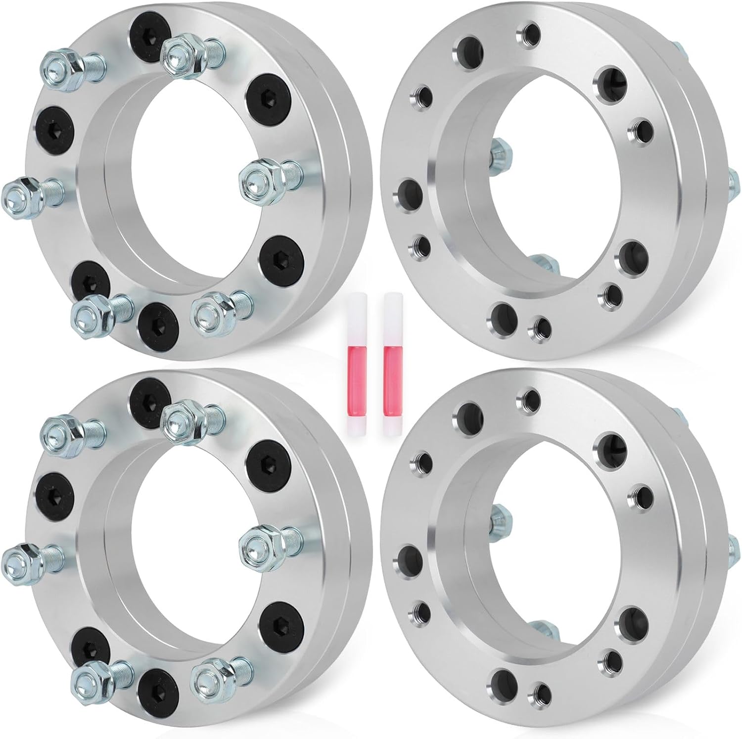 OCPTY 4PCS 5x5.5 to 6x5.5 Wheel Adapters 2 inch 1/2' Studs 108mm Hub Bore Forged Hub Centric Wheel Adapters 5 Lug fit for B1500 for Bronco for CJ3 for CJ5 for CJ5A for CJ6 for CJ6A
