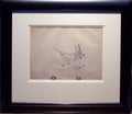 Pluto Rare Original Animation Cel Drawing by Shamus Culhane, 1939 Framed Walt Disney