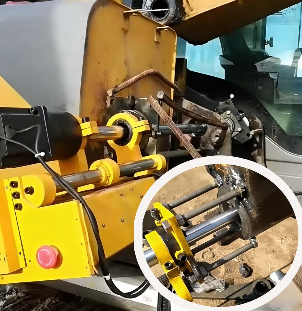 110V Portable Line Boring Machine, Hole Drilling Machine Bore Diameter 2.16'-10.23', with 4.92ft Drilling Bar and Control Handle, Professional Boring Equipment for Excavator Loader