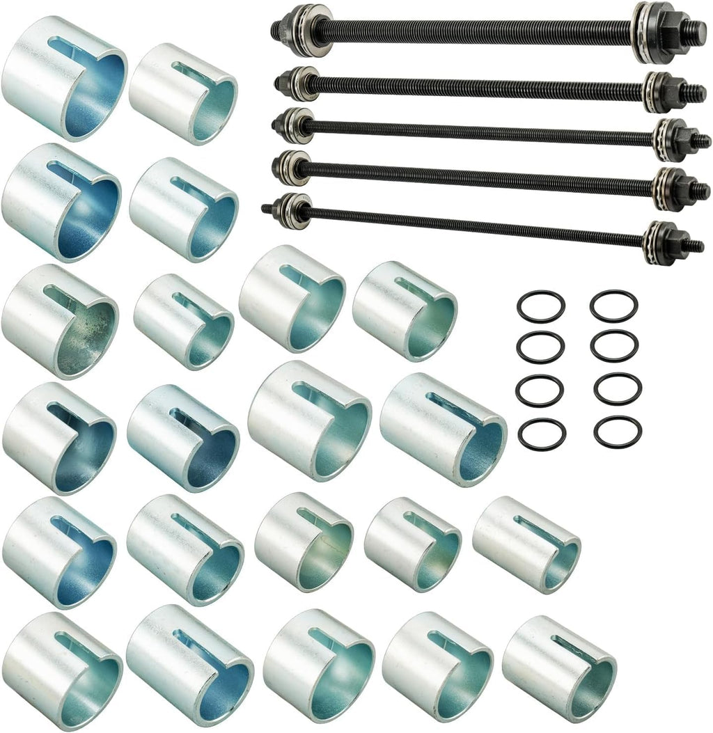 Engine Timing Tool Kit Bush Bearing Tool, 27Pc Universal Compression Pull Sleeve Kit Bush Bearing Disassembly Insert Tool Set