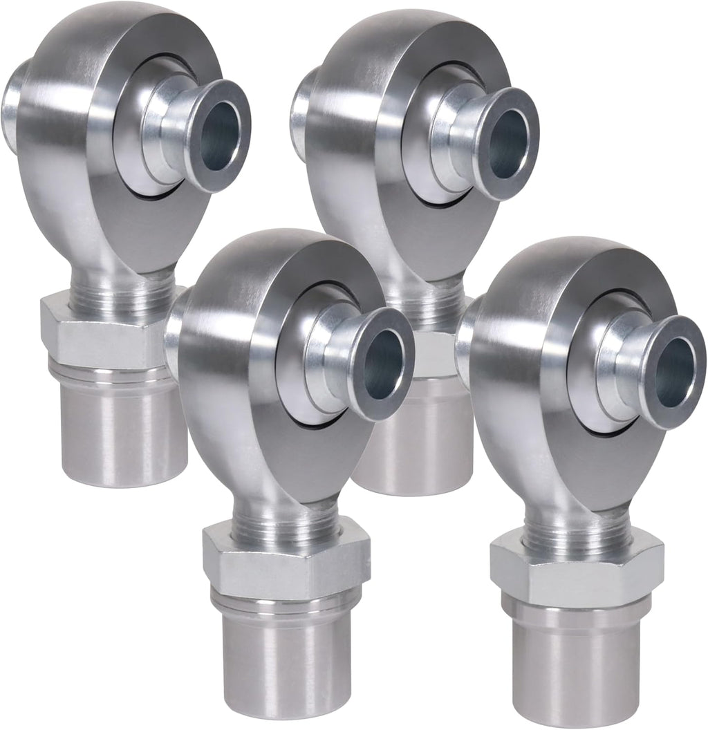 1.25' Heim Joints Rod End Kit Thread 1 1/4' Chromoly Heim Joints Suspension Kit Right and Left Hand Traction Bars Steering Kit with Round Tube Adapter Misalignment Spacer Jam Nuts (2 set-1.25 inch)