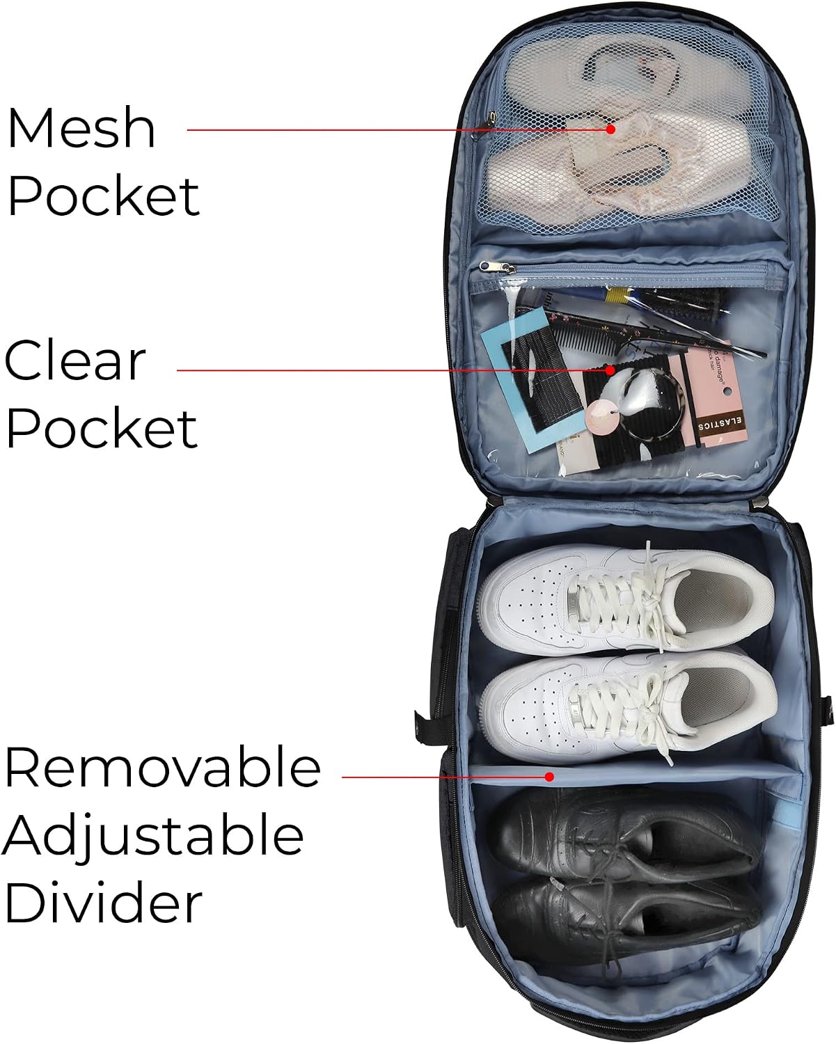 Mavii™ SIGNATURE 2-pc Set - Wheeled 28 Inch Collapsible Garment Rack Duffel + 'The Convention Backpack - 17 Inch Suitcase-style Dance Backpack, Versatile Travel Gear Set, Heathered Gray