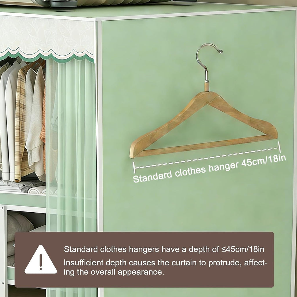 Portable Closet with Cover, Heavy-Duty Portable Wardrobe Closet, 2000lbs Weight Capacity, Foldable Garment Rack for Hanging Clothes and Coats(170cm/67in)