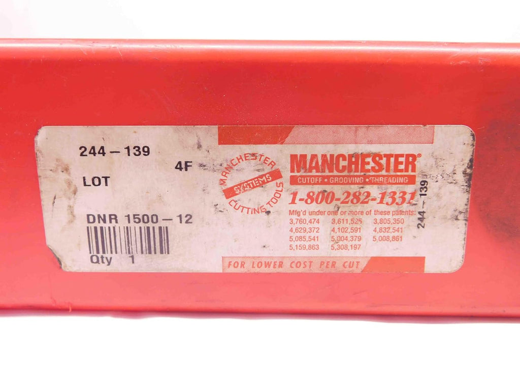 Manchester 1 1/2 Shank Dia 244-139 12' OAL COOLANT Thru INDEXABLE Boring BAR 1.5 - BR9267CM4