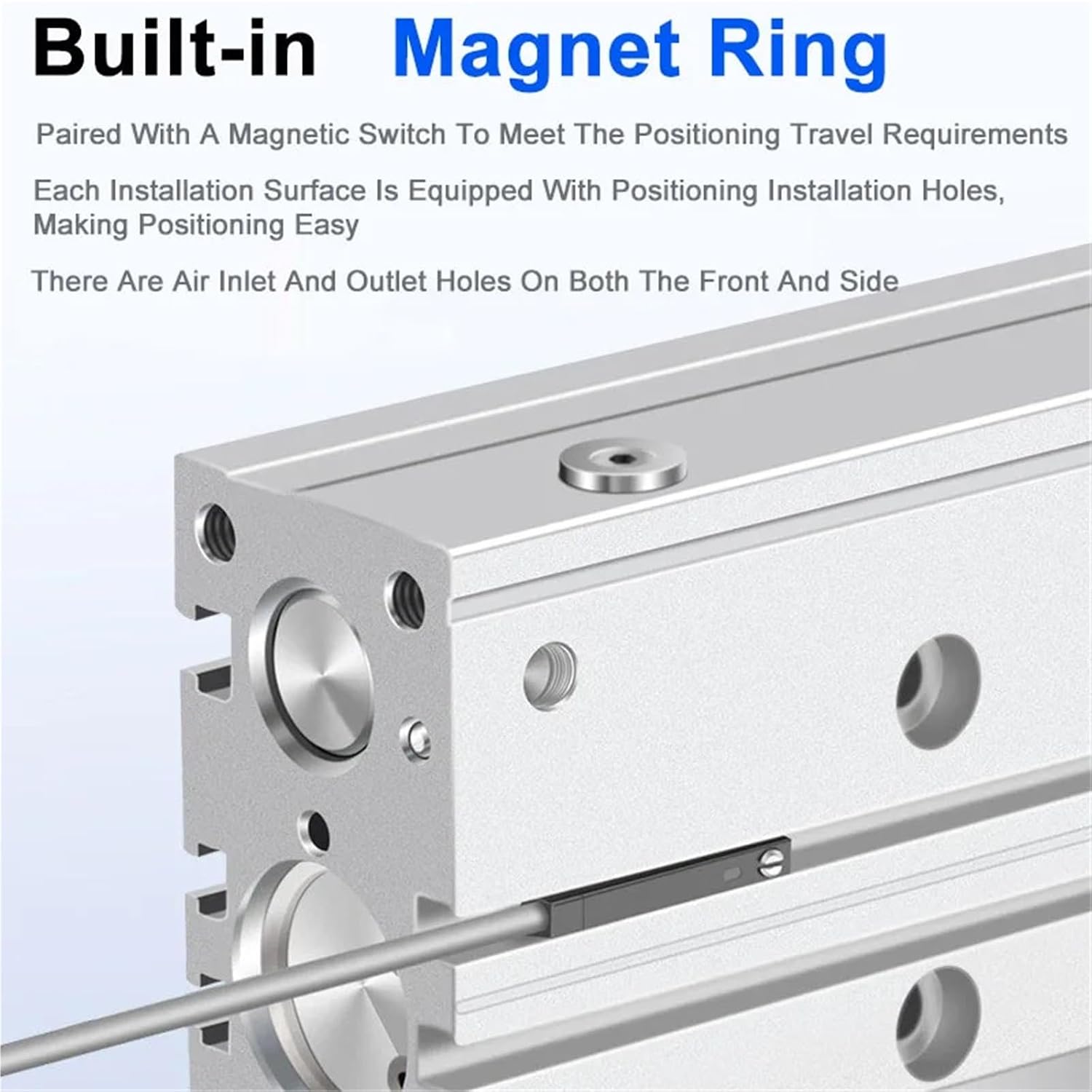 TCM Guided Three Bar Three-axis Cylinder Cylinder Diameter 12/16/20/25/32/40/50/63 Cylinder Stroke 10-400MM Meet Different Needs