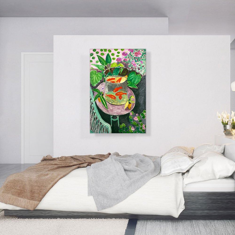 ARTCANVAS Goldfish 1911 Canvas Art Print Stretched Framed Painting Picture Poster Giclee Wall Decor by Henri Matisse - 40' x 26' (0.75' Deep)