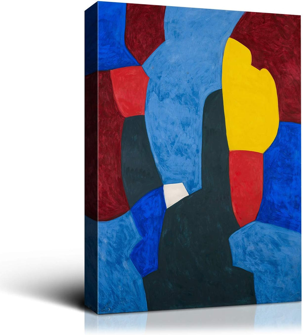 Denzoer Abstract Wall Art Colorfu Geometry Painting Prints Wall Decor Contemporary Painting with Gallery Wrap Modern Artwork Pictures Framed for Living Room | Ready to Hang - 36x46 inches