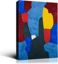 Denzoer Abstract Wall Art Colorfu Geometry Painting Prints Wall Decor Contemporary Painting with Gallery Wrap Modern Artwork Pictures Framed for Living Room | Ready to Hang - 36x46 inches