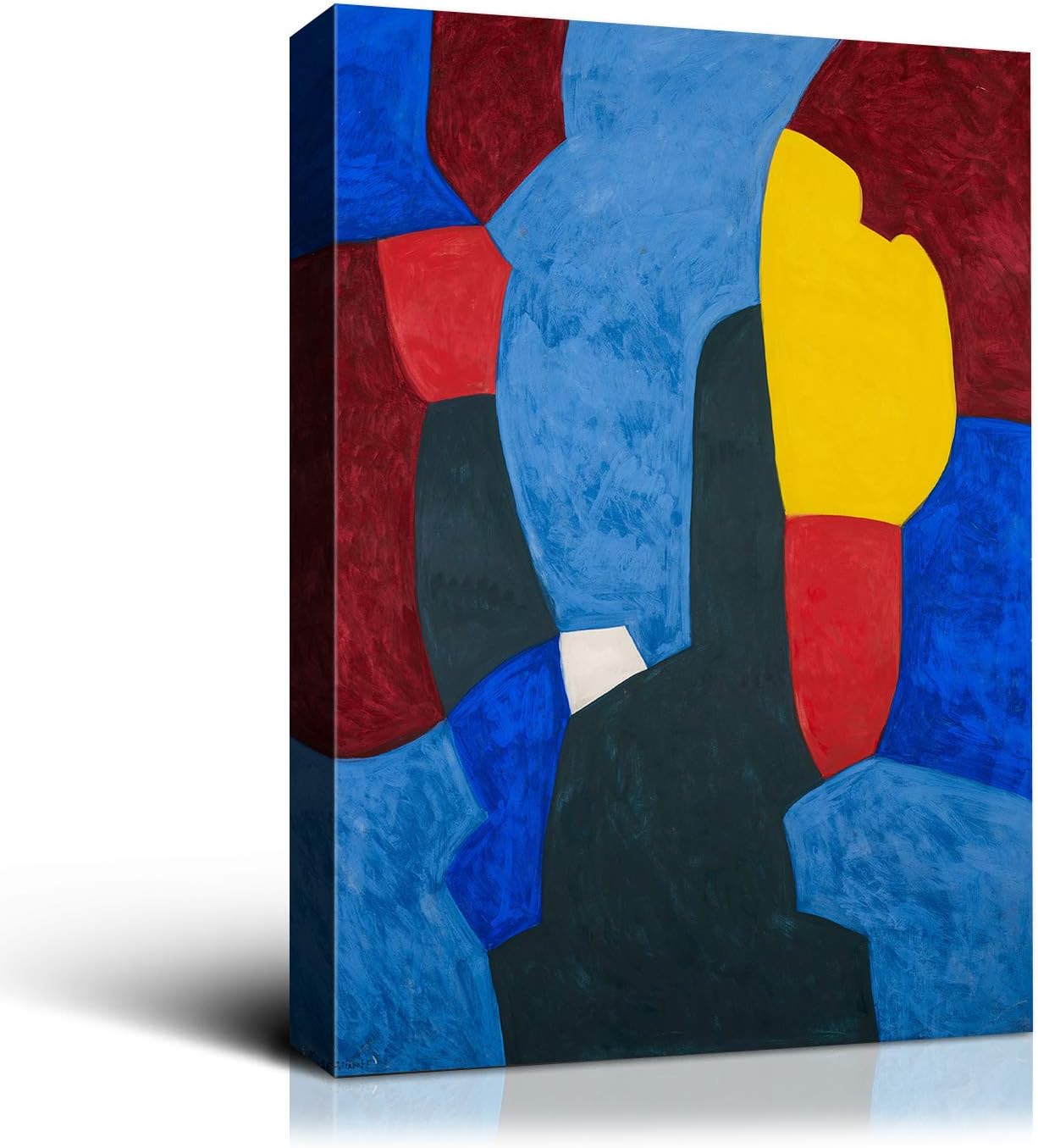 Denzoer Abstract Wall Art Colorfu Geometry Painting Prints Wall Decor Contemporary Painting with Gallery Wrap Modern Artwork Pictures Framed for Living Room | Ready to Hang - 36x46 inches