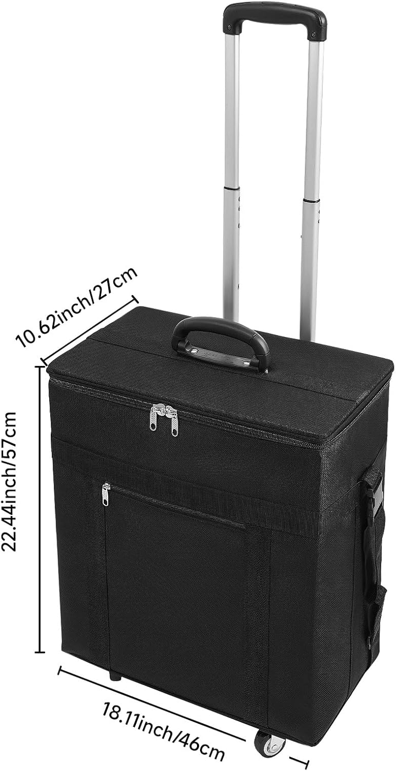 180 Pairs Eyeglasses Storage Trolley Case, Eyeglasses Trolley, Foldable Sunglasses Trolley Box, Optical Frame Glasses Display Case, Portable Eyewear Travel Trolley Box Suitcase (15pcs x 12 trays)