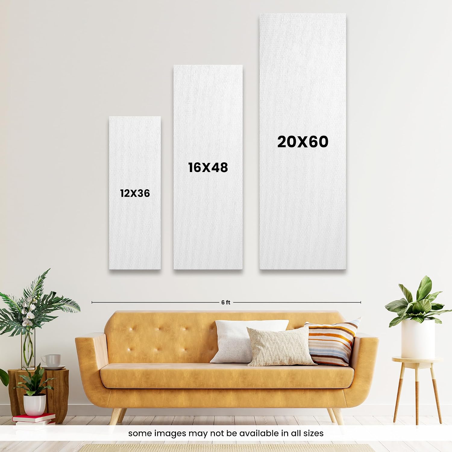 CANVAS ON DEMAND Path Through Bamboo Forest Kyoto Japan Canvas Wall Art Print, Home Decor, Summer, Summertime Artwork, 20'x60'
