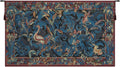 Charlotte Home Furnishings Inc French Boho Tapestry Wall Hanging 19 x 31 in, Animals Aristoloches Blue Aesthetic Woven Wall Art decor for Living Room Home Decor, European Cotton Jacquard Woven