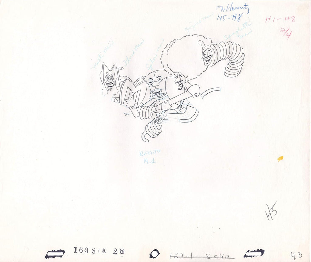 Super Globetrotters Stock Production Animation Cel Drawing Hanna Barbera 1979 15