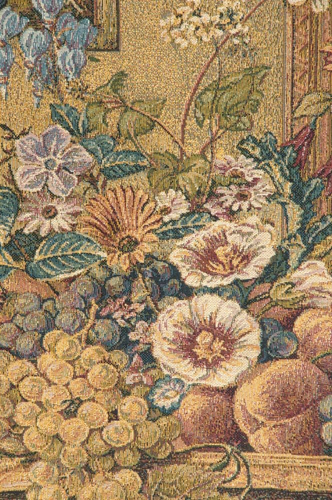 Charlotte Home Furnishings Italian Tapestry Wall Hanging 28x 24 in Bouquet Et Cadres Wall Art Floral Tapestry for Bedroom Aesthetic Living Room and Home Decor European Soft Cotton Jacquard Woven
