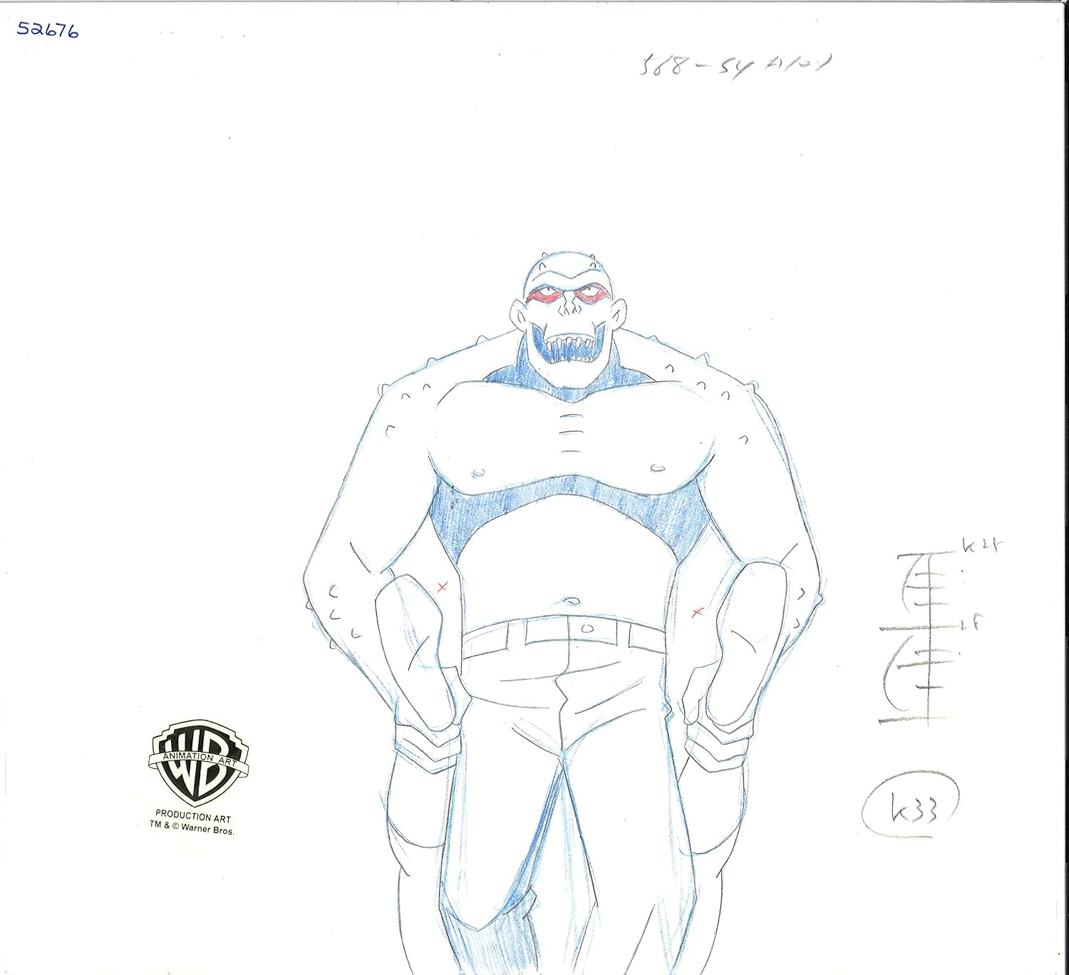 Batman The Animated Series Killer Croc Production Animation Cel Drawing from Warner Brothers 1994 52676