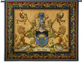 Love Strength Courage | Woven Tapestry Wall Art Hanging | Coat of Arms ??Amor Est Vitae Essentia? | 100% Cotton USA Size 64x53